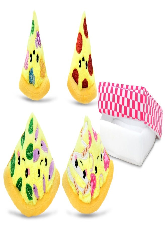 iscream Foodie Fun Plush Pizza Slices Play Set with Glitter and Embroidered Accents - Image 5